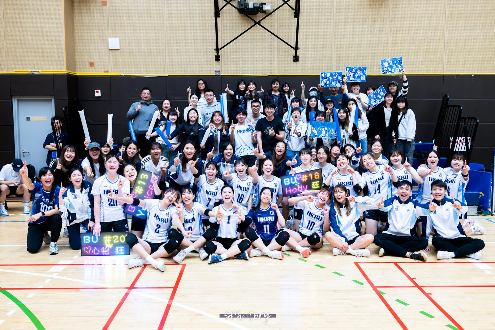 HKBU Women’s Volleyball Team beat their rivals from the Education University of Hong Kong to clinch the championship title.
