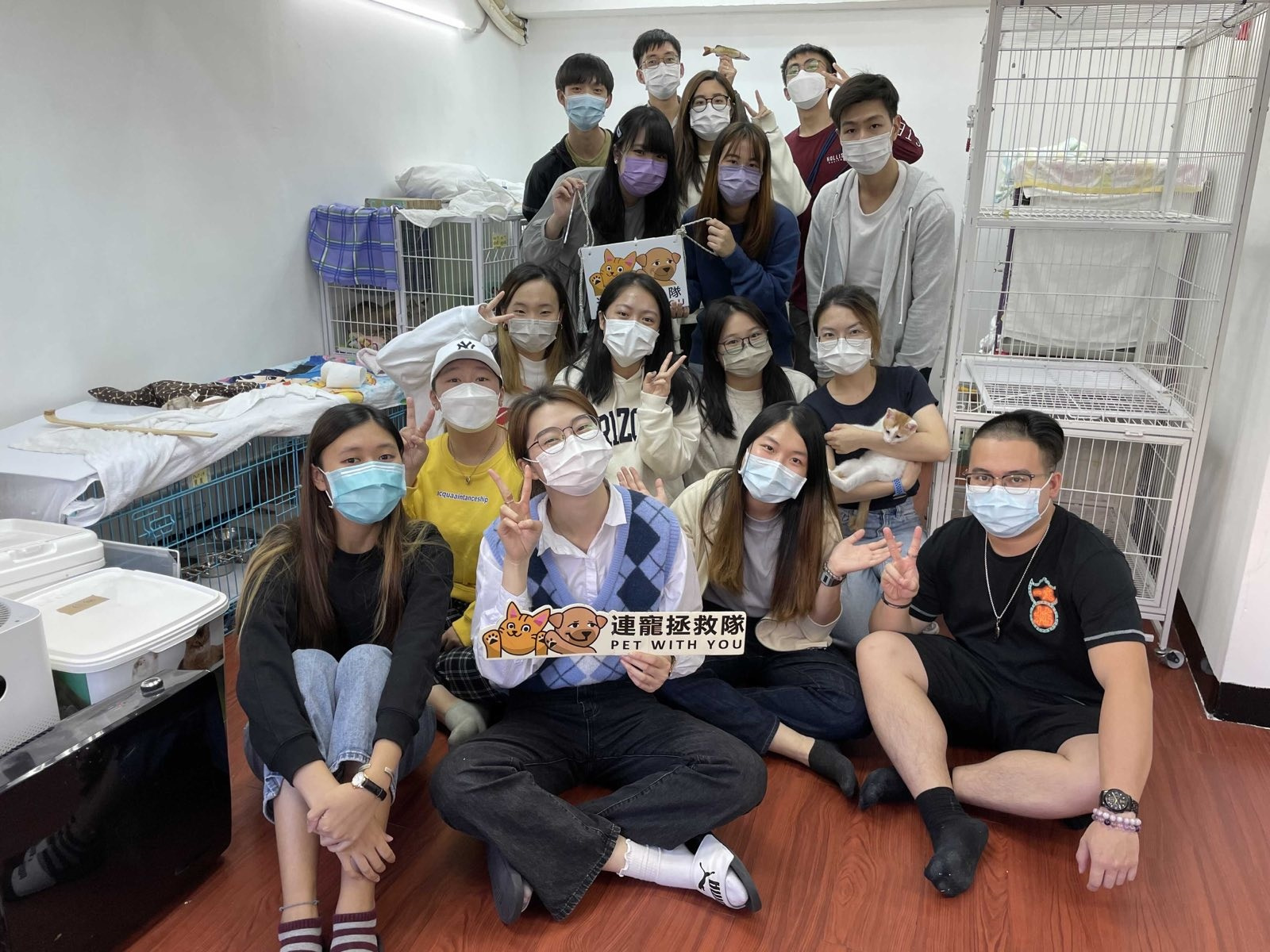同學耐心地利用零食和玩具與貓兒建立關係，他們很高興終於贏得貓兒的信任。